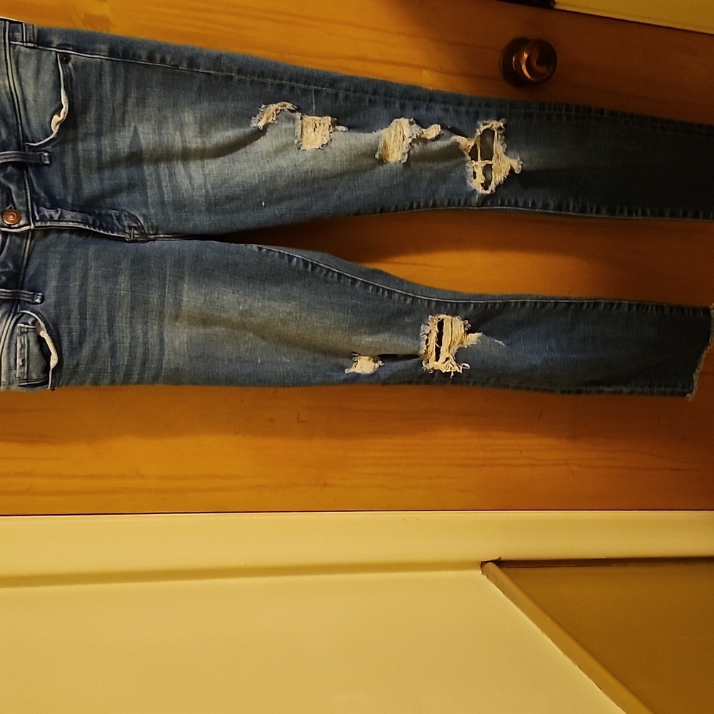 Abercrombie & Fitch Harper Low Rise Ankle Size 25/0 Distressed Jeans - Picture 2 of 7